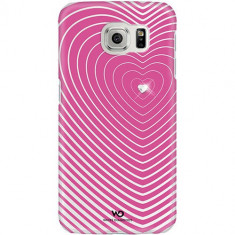 Husa Protectie Spate White Diamonds 109309 Heartbeat roz pentru Samsung Galaxy S6 foto