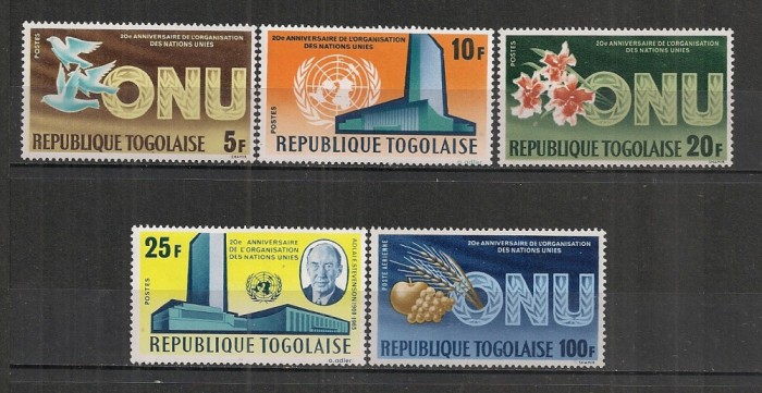 Togo.1965 20 ani ONU ST.651 foto mare Togo.1965 20 ani ONU ST.651 foto mare
