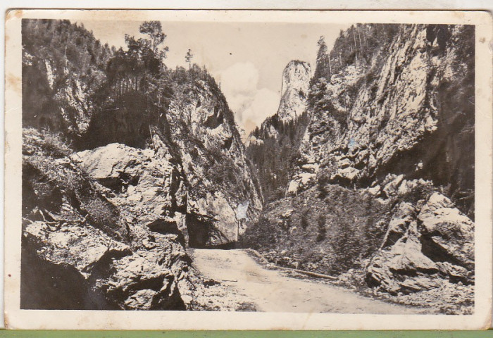 bnk cp Drumul in Cheile Bicazului - Vedere - uzata 1954