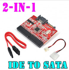 2 in 1 adaptor convertor IDE la SATA / SATA la IDE pt HDD hard disk foto