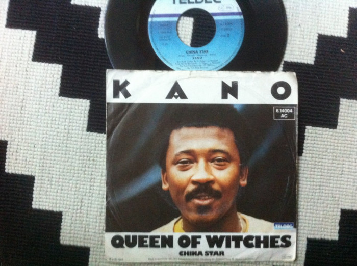 Kano &lrm;Queen Of Witches / China Star 1983 disc single 7" vinyl muzica italo disco italo pop dance teldec records germany VG+