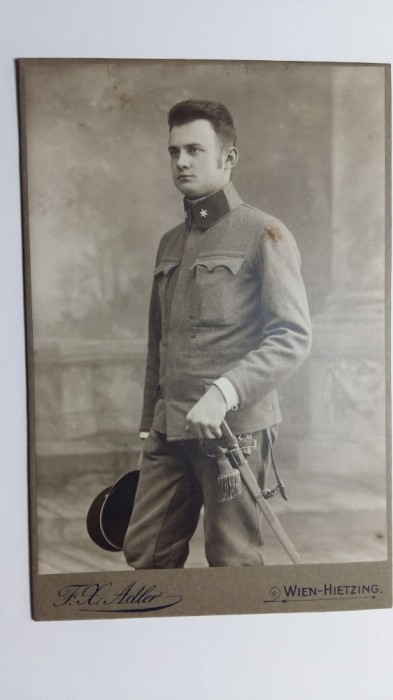 FOTOGRAFIE MILITARA VECHE DE CABINET - SFARSITUL ANILOR 1800 INCEPUT DE 1900
