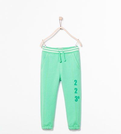 NOI, DE FIRMA → Pantaloni trening, bumbac, ZARA → baieti | 7—8 ani |  122—128 cm, Verde | Okazii.ro