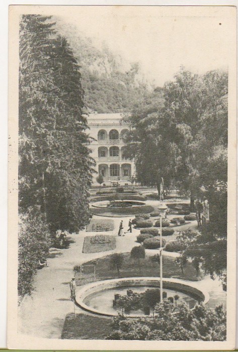 bnk cp Baile Herculane - Vedere din parc - circulata 1960