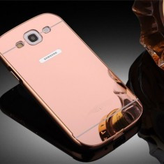 HUSA BUMPER ALUMINIU + SPATE OGLINDA HUAWEI HONOR 5X ROSE GOLD foto