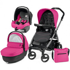 Carucior 3 in 1 Book Plus 51 Black Sportivo SL Bloom Pink foto