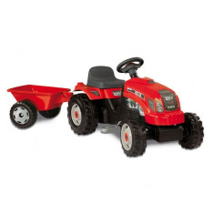 Tractor copii 033045 Farmer Red cu remorca si pedale Smoby foto