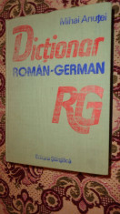 Dictionar roman - german ( 60.000 cuvinte-titlu/an 1990/1619pag)- Mihai Anutei foto