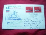 Plic FDC - Nave de salvare -100 Ani -1965 , circulat efectiv RFG