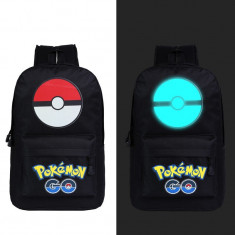 Ghiozdan scoala POKEMON GO - Glow in the DARK + 2 CADOURI !! foto