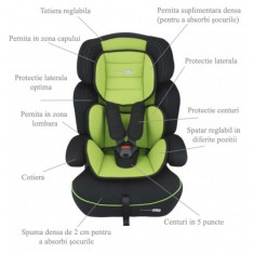 Scaun auto 9-36 kg FreeMove Green BabyGo foto