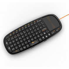 Mini tastatura Rii i10 wireless cu mouse si telecomanda pentru prezentari foto