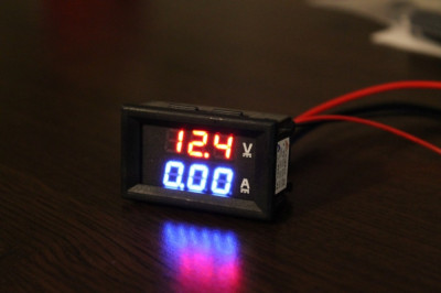 Voltampermetru (voltmetru ampermetru) de panou 100V-10A (sau 100A) digital LED ! foto