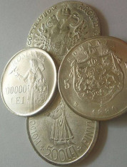 Replica Argintata Moneda 5 L 1880, 1 Thaler 1780, 500 L 1941, 100000 L 1946 foto