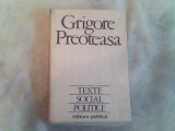Texte social politice-Grigore Preoteasa, Alta editura