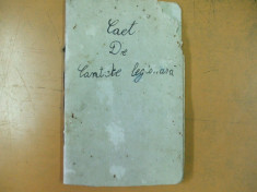 Caiet de cantece legionare manuscris septembrie 1940 - ianuarie 1941 foto