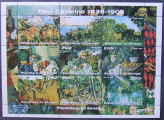 SENEGAL 1999 - PICTURA CEZANNE, 1 M/SH NEOBLITERATA - E4569 foto