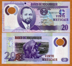 !!! MOZAMBIC - 20 METICAIS 2011 - P 149 - UNC // POLIMER foto