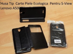 Husa Tip Carte Piele Ecologica Pentru S-View Lenovo A5000 foto