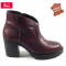 Ghete dama piele naturala RIEKER Y7053-35 bordo (Marime: 41)