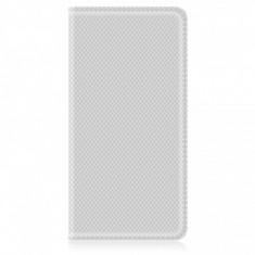 Husa piele Samsung Galaxy A3 Smart Magnet argintie foto