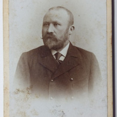 FOTOGRAFIE VECHE - FORMAT CDV - FUNCTIONAR AL CAILOR FERATE - SFARSIT SEC XIX