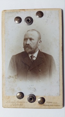 FOTOGRAFIE VECHE - FORMAT CDV - FUNCTIONAR AL CAILOR FERATE - SFARSIT SEC XIX foto