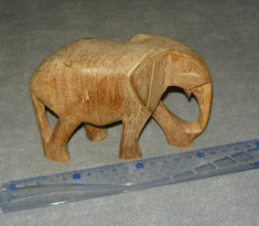 Sculptura lemn veche - elefant - vintage - antiq - 2+1 gratis - RBK18138 foto