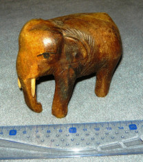 Sculptura lemn veche - elefant - vintage - antiq - 2+1 gratis - RBK18137 foto