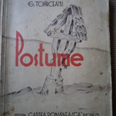 Postume George Toparceanu topirceanu editura cartea romaneasca 1938 carte poezii