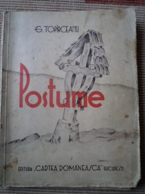 Postume George Toparceanu topirceanu editura cartea romaneasca 1938 carte poezii foto