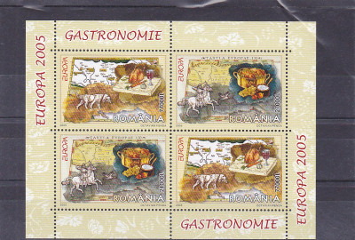 Romania,CEPT 2005 Gastronomie bloc 4 I Nr lista 1683a. foto