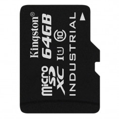 Card Kingston Industrial microSDXC 64GB 45 Mbs Clasa 10 UHS-I U1 foto