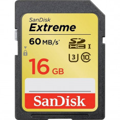 Card Sandisk Extreme SDHC 60Mbs UHS-I U3 16GB Class 10 foto
