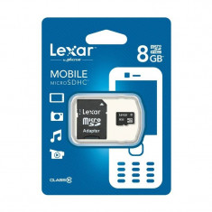 Card Lexar MicroSDHC 8GB Class 10 cu adaptor SD foto