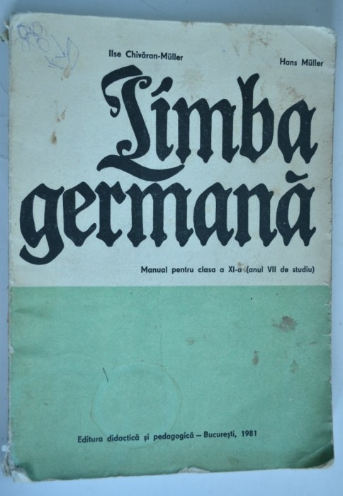 Manual limba germana - anul VII de studiu (cl. a XI -a ) - 1981