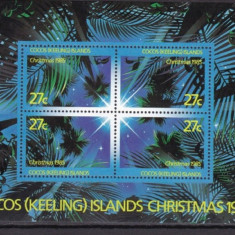 COCOS (KEELING) ISLANDS 1985 – CRACIUN, colita nestampilata, B45