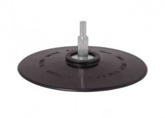 Disc circular cauciucat velcro cu tija pentru bormasina 125 mm foto
