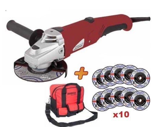 Flex 125 mm x 800 W + Geanta + 10 discuri Raider Power Tools foto mare Flex 125 mm x 800 W + Geanta + 10 discuri Raider Power Tools foto mare