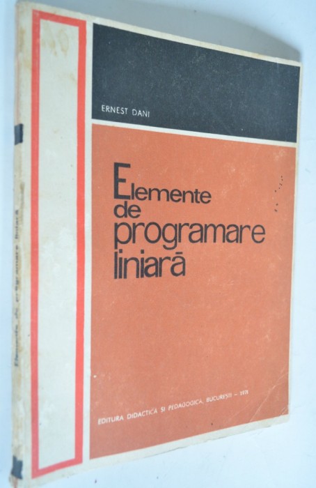 Elemente de programare liniara - 1971