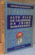 ALTE FILE DE CALENDAR DE INIMA ROMANEASCA de ANTONIE PLAMADEALA, 1988 foto