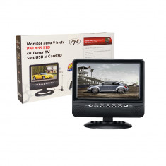 Resigilat - Monitor auto PNI NS911D cu ecran de 9 inch, tuner TV, slot USB si cititor card SD foto