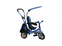 Tricicleta Copii Cu Scaun Reversibil Baby Mix Safari Ws611 Albastru foto
