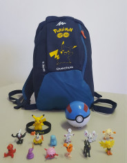 Ghiozdan POKEMON GO - KIT Rucsac Pikachu + POKEBALL + 12 x Pokemoni + BRATARA foto