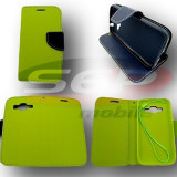 Toc FlipCover Fancy LG F60 LIME-NAVY, Alt model telefon LG, Verde, Cu clapeta