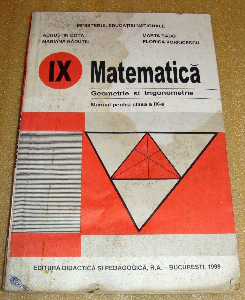 Matematica / Geometrie si Trigonometrie - Cota / Rado / Radutiu /  Vornicescu | Okazii.ro