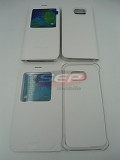 Toc FlipCover EasyView Leather Samsung Galaxy S6 Edge Plus WHITE, Alb, Cu clapeta