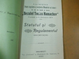 Bezalel Toeles Hamachov societate sustinere boala deces statut regulament 1908