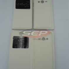 Toc FlipCover EasyView Leather Samsung Galaxy Ace 4 G313F / G318 WHITE (capac)