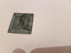 germania/baden 1858 cifre / 3 kr. foto